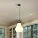 Pendant Light Thesis 207651A Mansfield 12 inch 1 light Matte Black Pendant Light with Opal Glass Shade THESIS