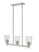Linear Chandelier Z-Lite 464-3L-BN Brushed Nickel Bohin 3 Light Linear Chandelier Z-Lite