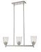 Linear Chandelier Z-Lite 464-3L-BN Brushed Nickel Bohin 3 Light Linear Chandelier Z-Lite