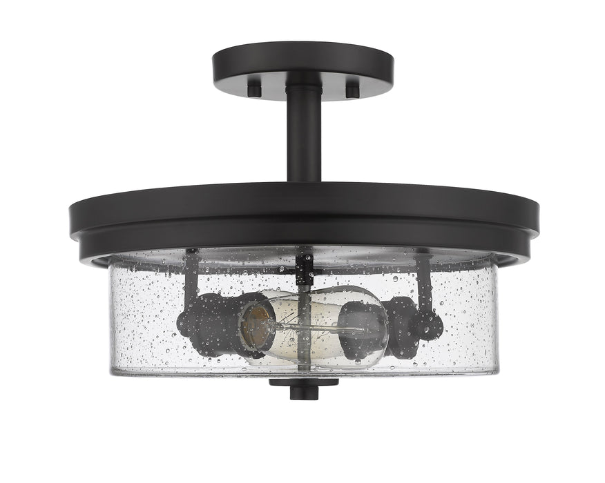 Semi Flush Mount Z-Lite 464SF-MB Matte Black Bohin 2 Light Semi Flush Mount Z-Lite