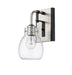 Wall Sconce Z-Lite 466-1S-MB-BN Matte Black + Brushed Nickel Kraken 1 Light Wall Sconce Z-Lite