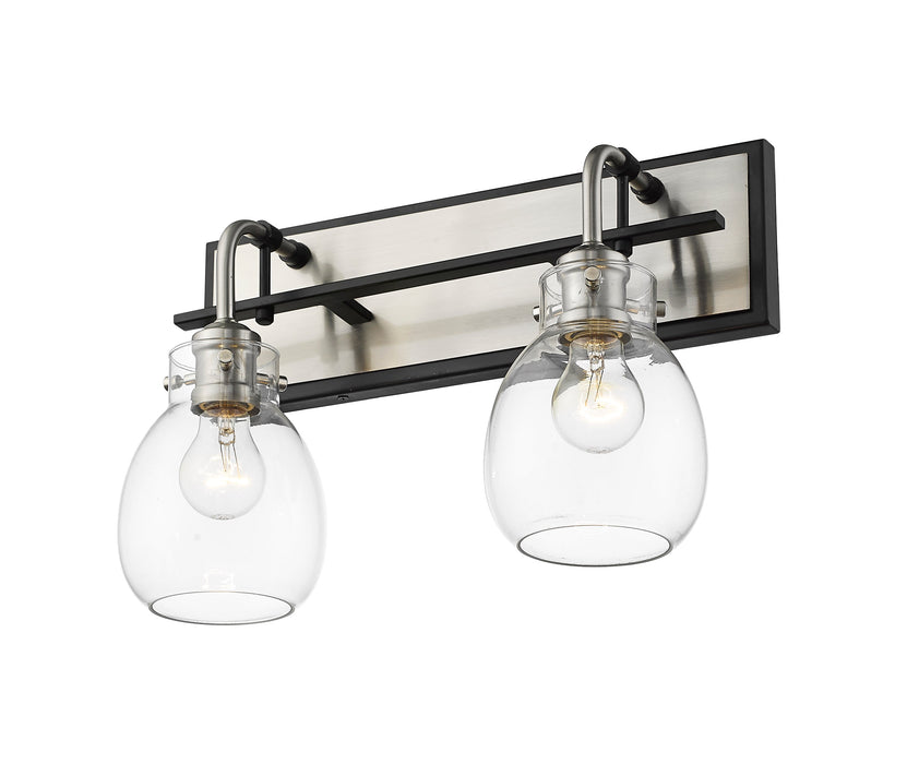 Wall Sconce Z-Lite 466-2S-MB-BN Matte Black + Brushed Nickel Kraken 2 Light Wall Sconce Z-Lite