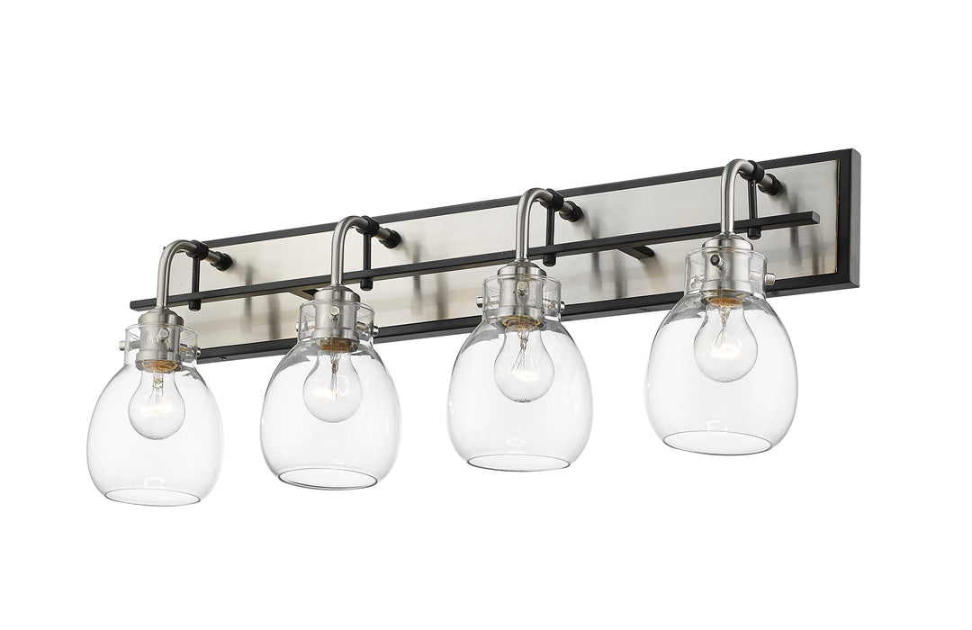 Vanity Z-Lite 466-4V-MB-BN Matte Black + Brushed Nickel Kraken 4 Light Vanity Z-Lite