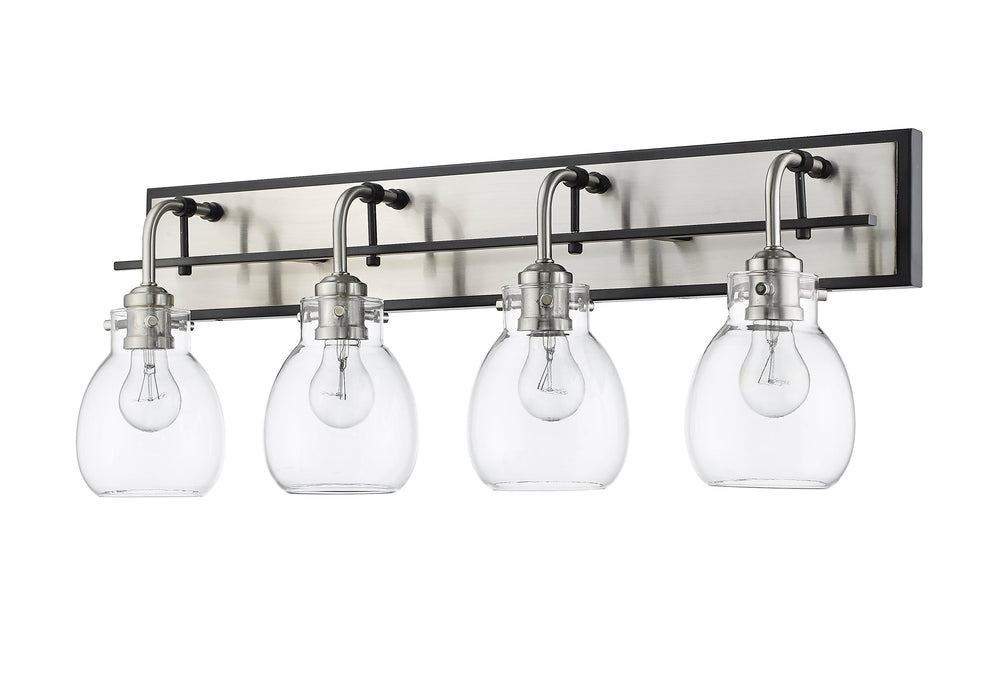 Vanity Z-Lite 466-4V-MB-BN Matte Black + Brushed Nickel Kraken 4 Light Vanity Z-Lite