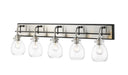 Vanity Z-Lite 466-5V-MB-BN Matte Black + Brushed Nickel Kraken 5 Light Vanity Z-Lite