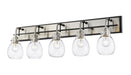 Vanity Z-Lite 466-5V-MB-BN Matte Black + Brushed Nickel Kraken 5 Light Vanity Z-Lite