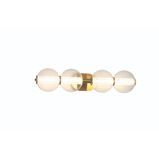 Wall Sconce / Vanity Eurofase 46810-025 ATOMO 4 Light Vanity Gold/Clear Glass Eurofase