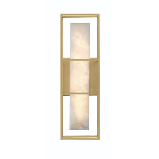 Wall Sconce Eurofase 46837-028 Blakley 16 Inch Alabaster and Gold Outdoor Wall Sconce Eurofase
