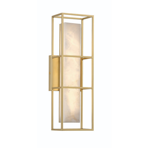 Wall Sconce Eurofase 46837-028 Blakley 16 Inch Alabaster and Gold Outdoor Wall Sconce Eurofase