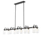 Linear Chandelier Z-Lite 471-10L-MB Matte Black Delaney 10 Light Linear Chandelier Z-Lite