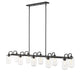 Linear Chandelier Z-Lite 471-10L-MB Matte Black Delaney 10 Light Linear Chandelier Z-Lite