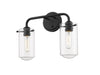 Vanity Z-Lite 471-2V-MB Matte Black Delaney 2 Light Vanity Z-Lite