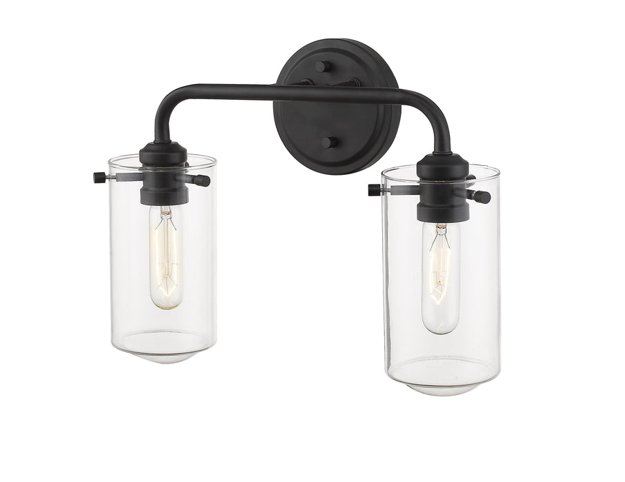 Vanity Z-Lite 471-2V-MB Matte Black Delaney 2 Light Vanity Z-Lite