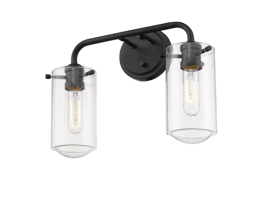 Vanity Z-Lite 471-2V-MB Matte Black Delaney 2 Light Vanity Z-Lite