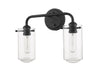 Vanity Z-Lite 471-2V-MB Matte Black Delaney 2 Light Vanity Z-Lite