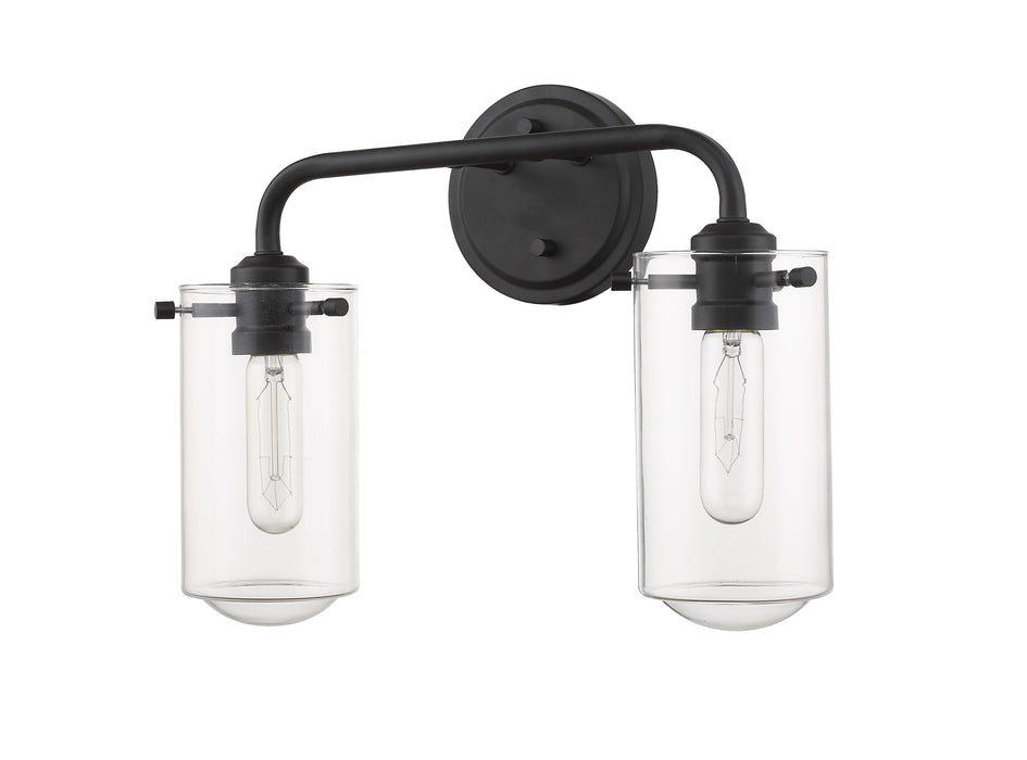 Vanity Z-Lite 471-2V-MB Matte Black Delaney 2 Light Vanity Z-Lite