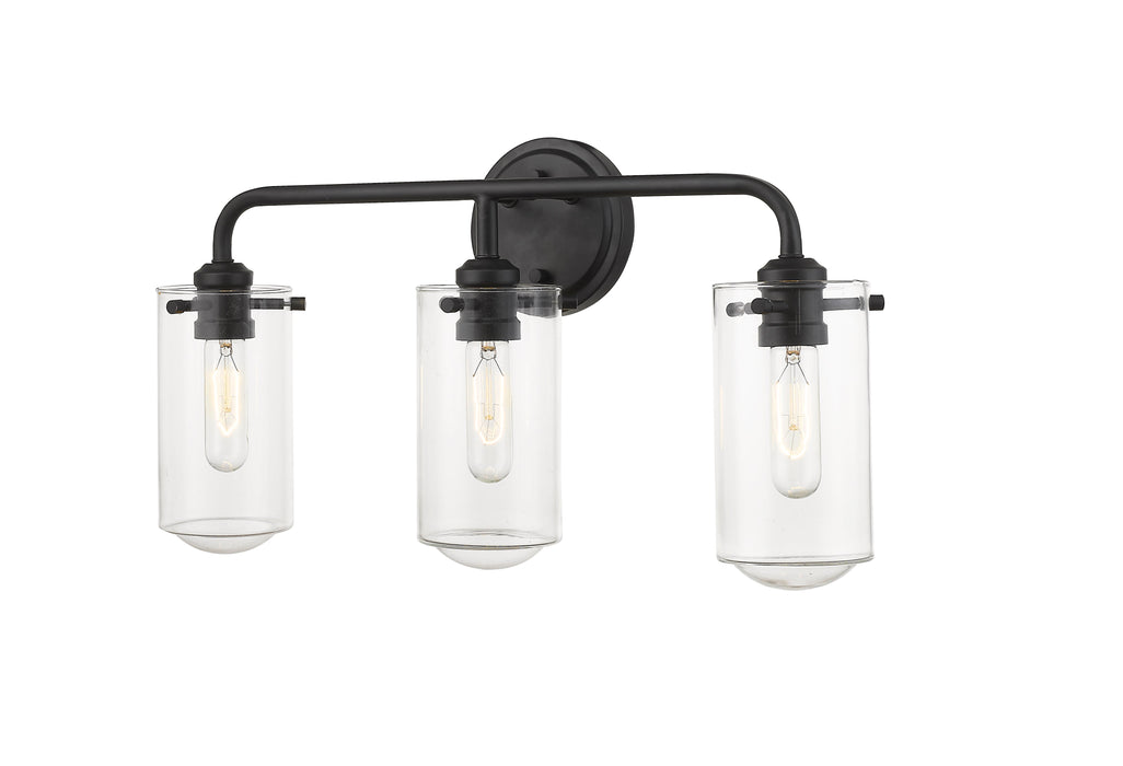 Vanity Z-Lite 471-3V-MB Matte Black Delaney 3 Light Vanity Z-Lite