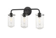 Vanity Z-Lite 471-3V-MB Matte Black Delaney 3 Light Vanity Z-Lite