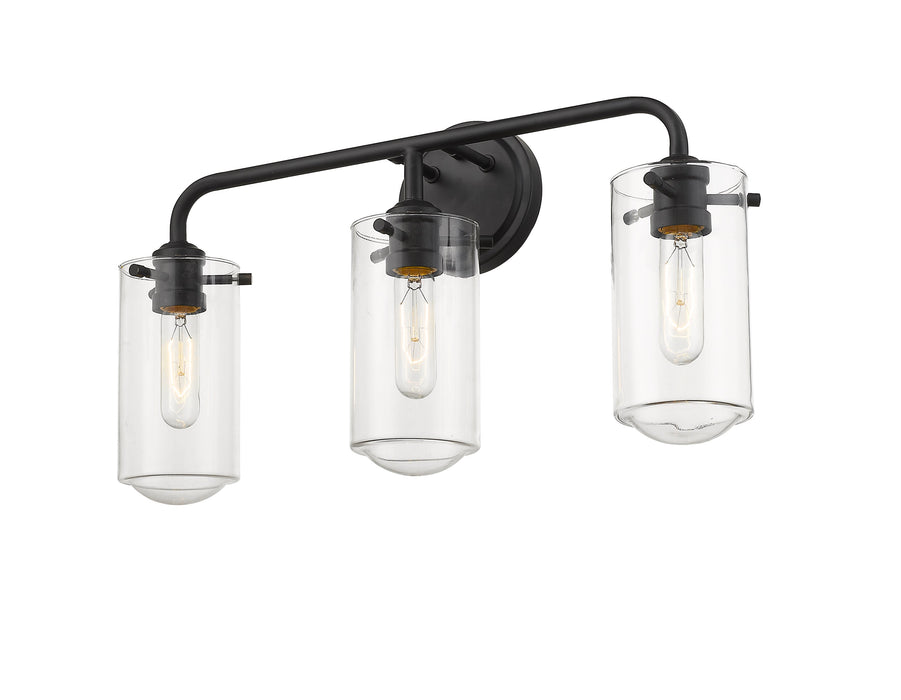 Vanity Z-Lite 471-3V-MB Matte Black Delaney 3 Light Vanity Z-Lite