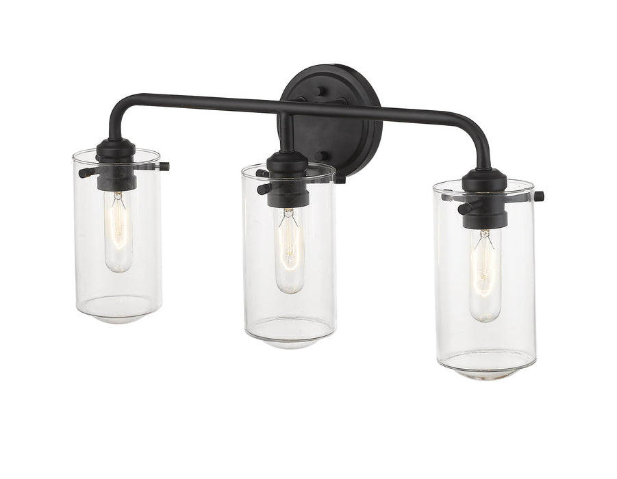 Vanity Z-Lite 471-3V-MB Matte Black Delaney 3 Light Vanity Z-Lite
