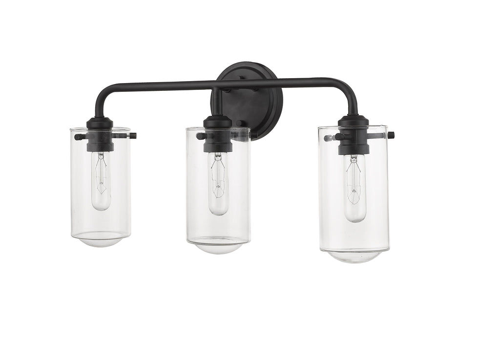 Vanity Z-Lite 471-3V-MB Matte Black Delaney 3 Light Vanity Z-Lite