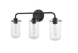 Vanity Z-Lite 471-3V-MB Matte Black Delaney 3 Light Vanity Z-Lite