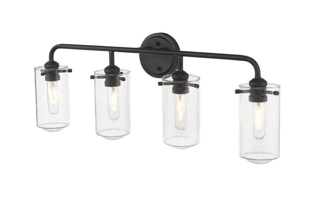 Vanity Z-Lite 471-4V-MB Matte Black Delaney 4 Light Vanity Z-Lite