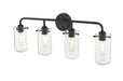 Vanity Z-Lite 471-4V-MB Matte Black Delaney 4 Light Vanity Z-Lite