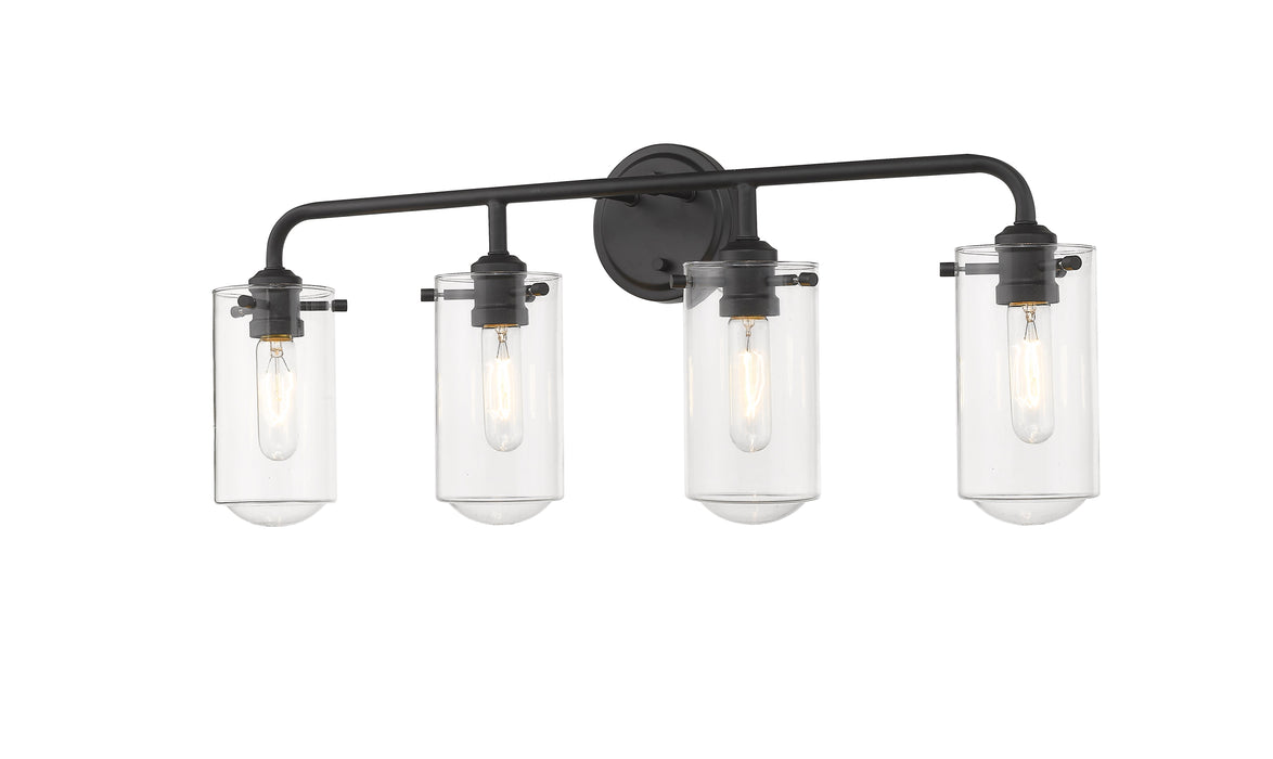 Vanity Z-Lite 471-4V-MB Matte Black Delaney 4 Light Vanity Z-Lite