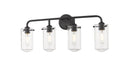 Vanity Z-Lite 471-4V-MB Matte Black Delaney 4 Light Vanity Z-Lite