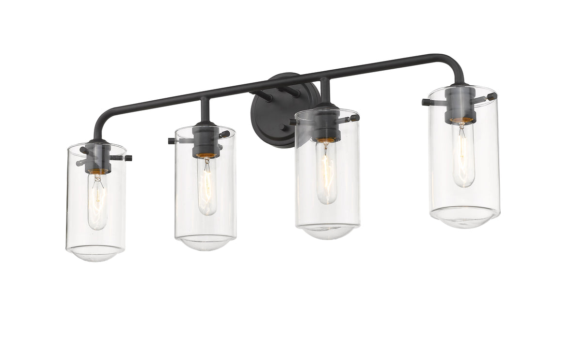 Vanity Z-Lite 471-4V-MB Matte Black Delaney 4 Light Vanity Z-Lite