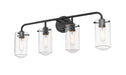 Vanity Z-Lite 471-4V-MB Matte Black Delaney 4 Light Vanity Z-Lite