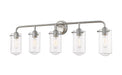 Vanity Z-Lite 471-5V-BN Brushed Nickel Delaney 5 Light Vanity Z-Lite
