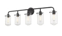 Vanity Z-Lite 471-5V-MB Matte Black Delaney 5 Light Vanity Z-Lite