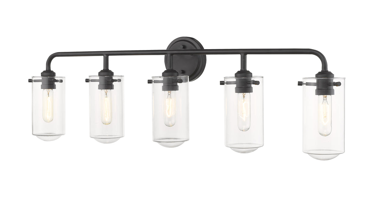 Vanity Z-Lite 471-5V-MB Matte Black Delaney 5 Light Vanity Z-Lite
