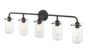 Vanity Z-Lite 471-5V-MB Matte Black Delaney 5 Light Vanity Z-Lite