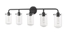Vanity Z-Lite 471-5V-MB Matte Black Delaney 5 Light Vanity Z-Lite