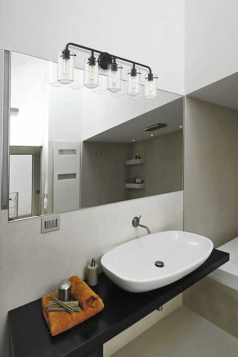Vanity Z-Lite 471-5V-MB Matte Black Delaney 5 Light Vanity Z-Lite
