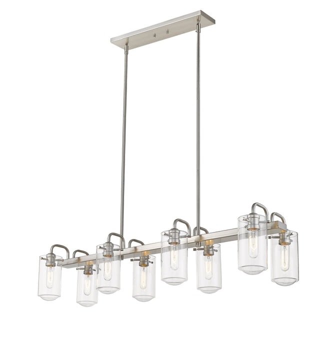 Linear Chandelier Z-Lite 471-8L-BN Brushed Nickel Delaney 8 Light Linear Chandelier Z-Lite