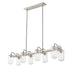 Linear Chandelier Z-Lite 471-8L-BN Brushed Nickel Delaney 8 Light Linear Chandelier Z-Lite