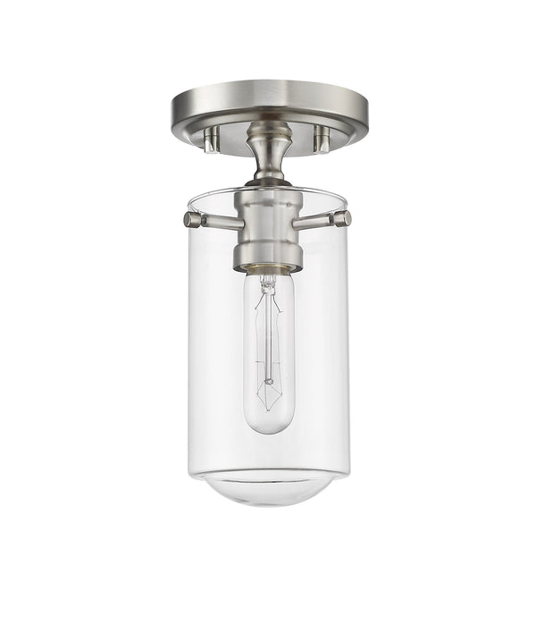 Flush Mount Z-Lite 471F1-BN Brushed Nickel Delaney 1 Light Flush Mount Z-Lite