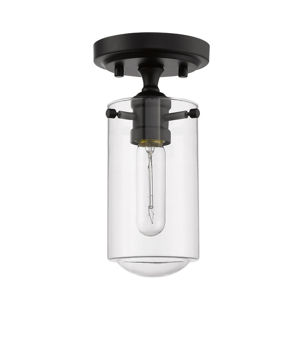 Flush Mount Z-Lite 471F1-MB Matte Black Delaney 1 Light Flush Mount Z-Lite
