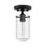 Flush Mount Z-Lite 471F1-MB Matte Black Delaney 1 Light Flush Mount Z-Lite