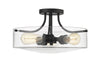 Semi Flush Mount Z-Lite 471SF-MB Matte Black Delaney 3 Light Semi Flush Mount Z-Lite