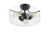 Semi Flush Mount Z-Lite 471SF-MB Matte Black Delaney 3 Light Semi Flush Mount Z-Lite
