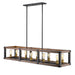 Linear Chandelier Z-Lite 472-10L-RM Rustic Mahogany Kirkland 10 Light Linear Chandelier Z-Lite