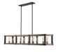 Linear Chandelier Z-Lite 472-10L-RM Rustic Mahogany Kirkland 10 Light Linear Chandelier Z-Lite