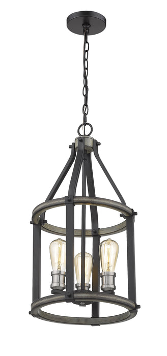 Pendant Z-Lite 472-3P-ABB Ashen Barnboard Kirkland 3 Light Pendant Z-Lite