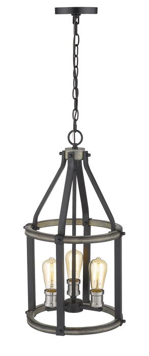 Pendant Z-Lite 472-3P-ABB Ashen Barnboard Kirkland 3 Light Pendant Z-Lite