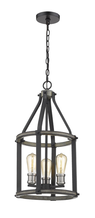 Pendant Z-Lite 472-3P-ABB Ashen Barnboard Kirkland 3 Light Pendant Z-Lite